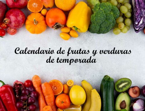 Frutas y verduras de temporada. Calendario anual.